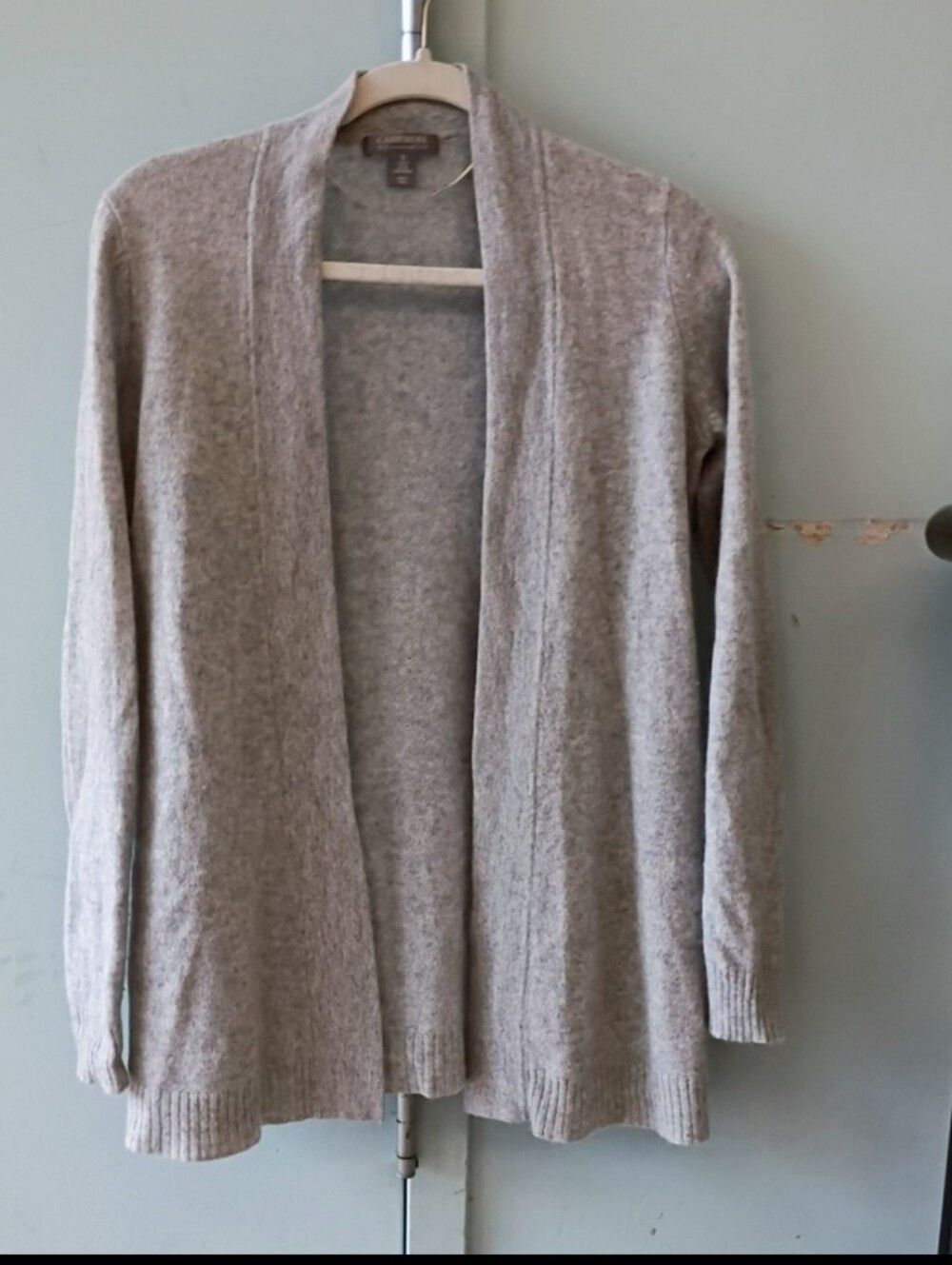 Cashmere 2-ply 100% Open Cardigan Sweater sz S